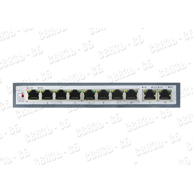 BAS-IP SH-20.8. Коммутатор 9 портов 10/100Base-TX RJ-45 Auto-MDI/MDI-X, 8 PoE порта, стандарт PoE IE