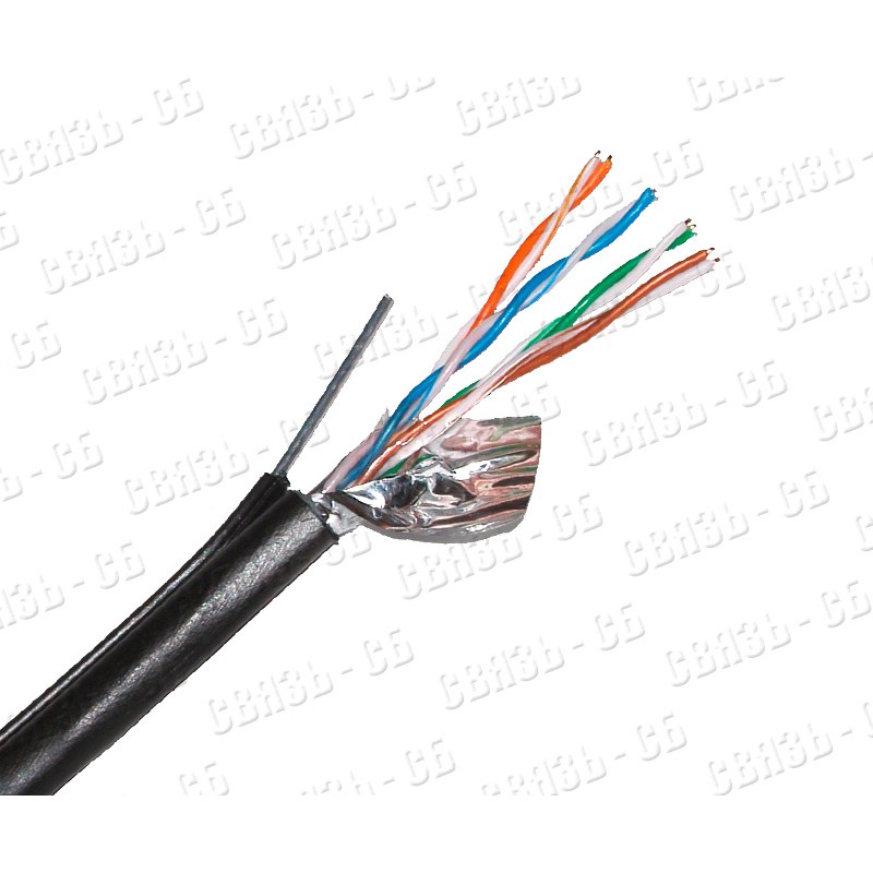 Кабель UTP 4PR 24AWG CAT5e 305м OUTDOOR + ТРОС NETLAN