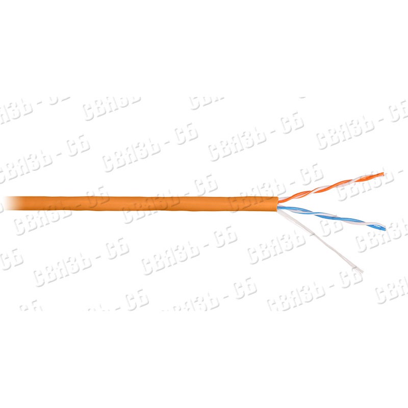 NKL 2110C-OR Кабель NIKOLAN U/UTP 2 пары, Кат.5 (Класс D), 100МГц, одножильный, BC (чистая медь), 24