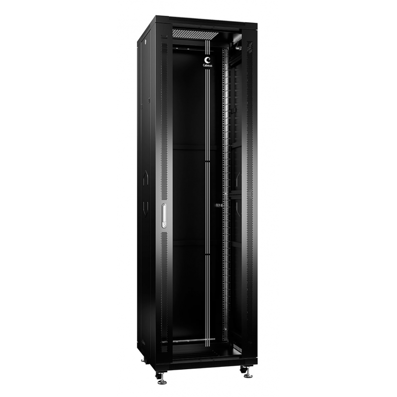 Cabeus SH-05C-42U60/80 Шкаф телекоммуникационный 19" напольный 42U 600x800x2055mm (ШхГхВ) передняя с