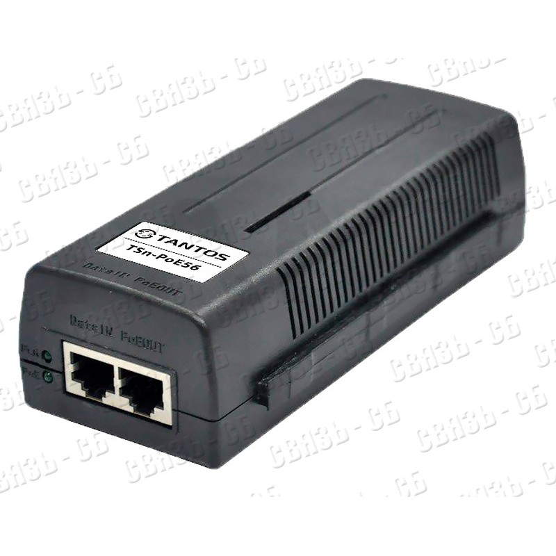 TSn-PoE56  PoE-инжектор для сетей10/100/1000 BaseT.Passive PoE, Вход:100-240В (AC), Выход: 56B, 1A