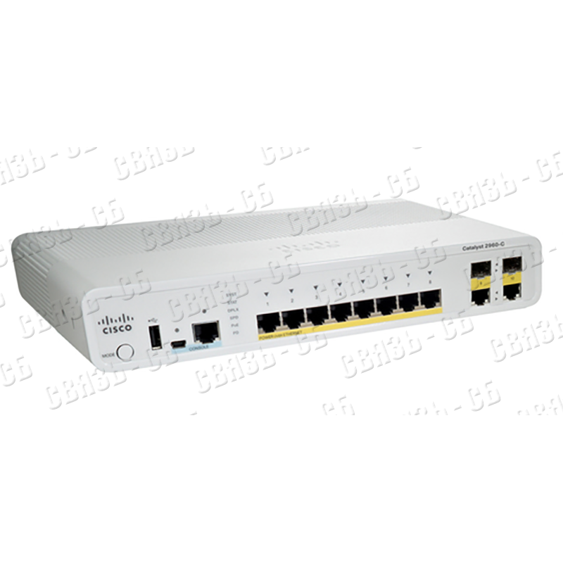 Коммутатор Cisco Catalyst Compact 2960-C WS-C2960C-8PC-L 8 FE PoE, 2 x Dual Uplink, Lan Base