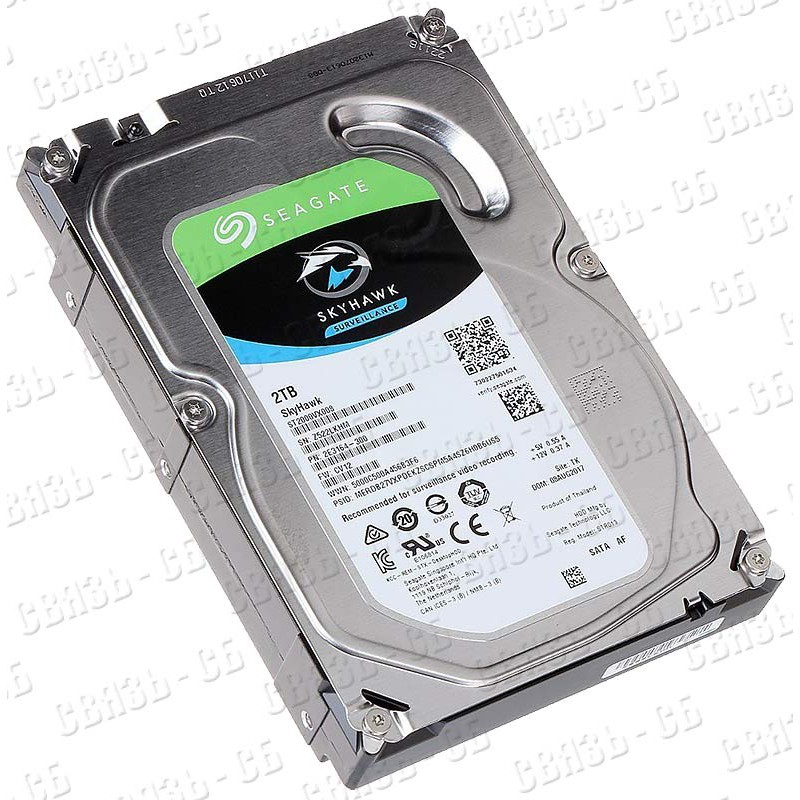 Жесткий диск SEAGATE Skyhawk ST2000VX008, 2ТБ, HDD, SATA III, 3.5"