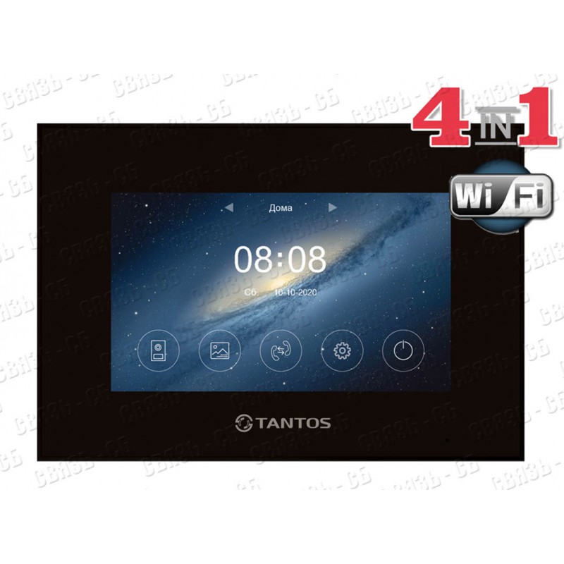 Tantos Marilyn HD Wi-Fi - Монитор видеодомофона цветной, TFT 7", поддержка форматов Full HD 1080p, CVBS