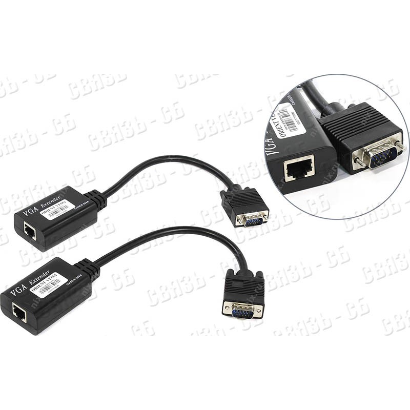 Удлинитель Orient <VE062> VGA Extender VGA 15м-> RJ45 ->VGA 15M/ до 60м