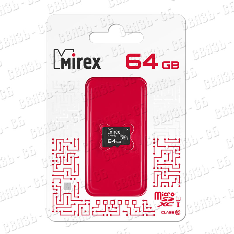 Флеш карта microSD 64GB Mirex microSDXC Class 10 UHS-I