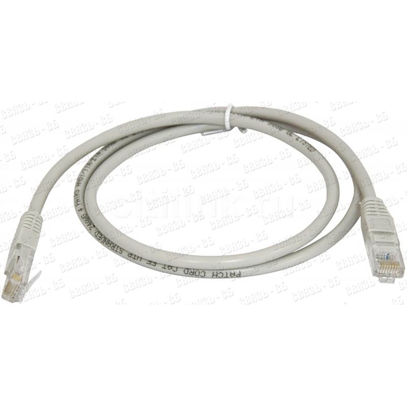 Патч-корд U/UTP 3м Cat.5e - Hyperline PC-LPM-UTP-RJ45-RJ45-C5e-3M-LSZH-GY