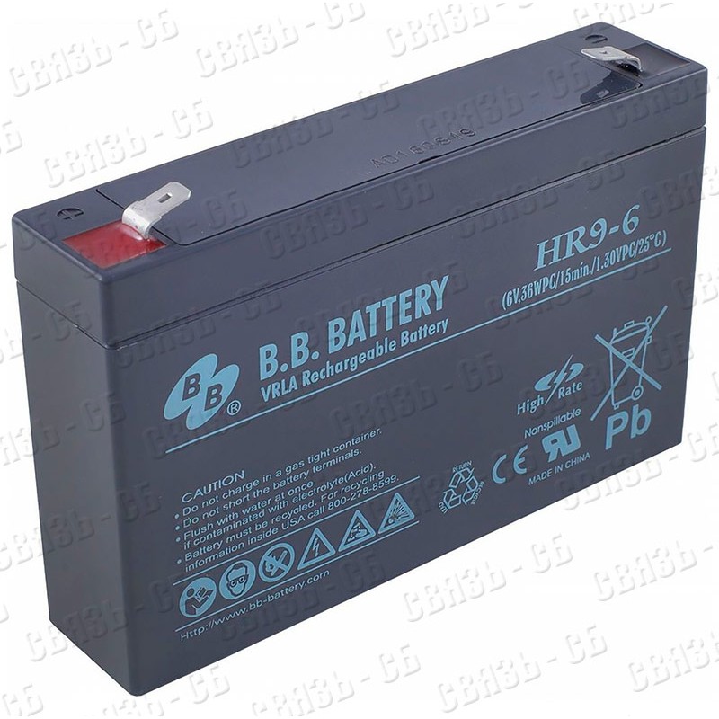 Аккумулятор BB Battery HR9-6 (6V / 8Ah)