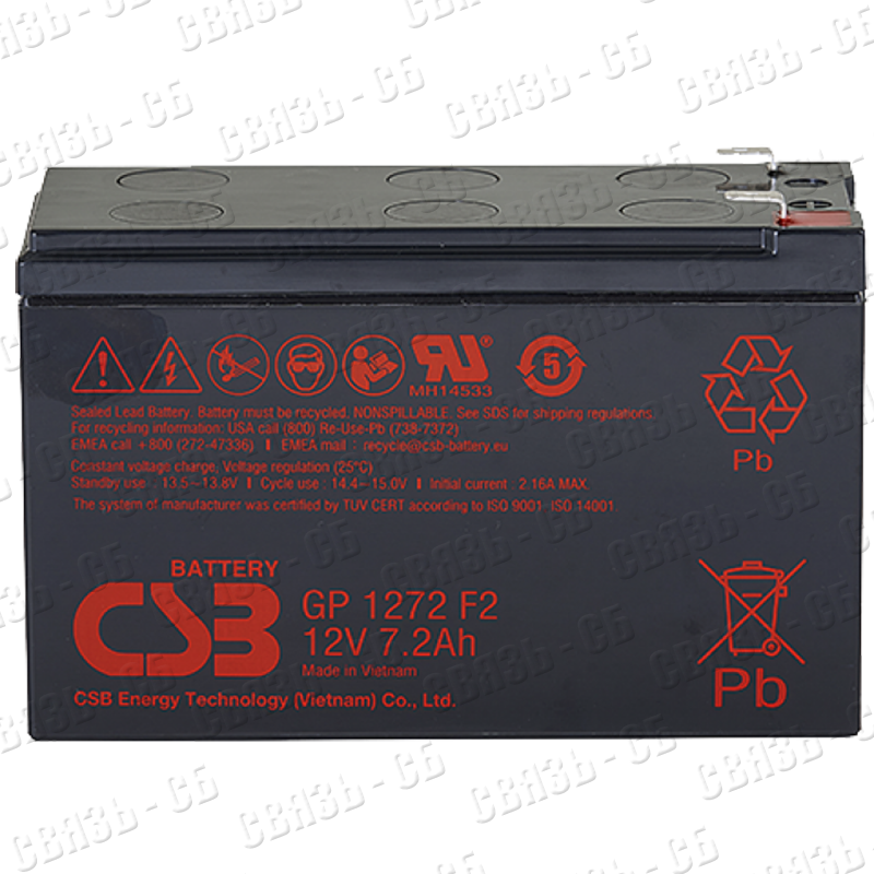 Аккумулятор CSB GP1272 (28W)  (12 В, 7.2 А/ч)