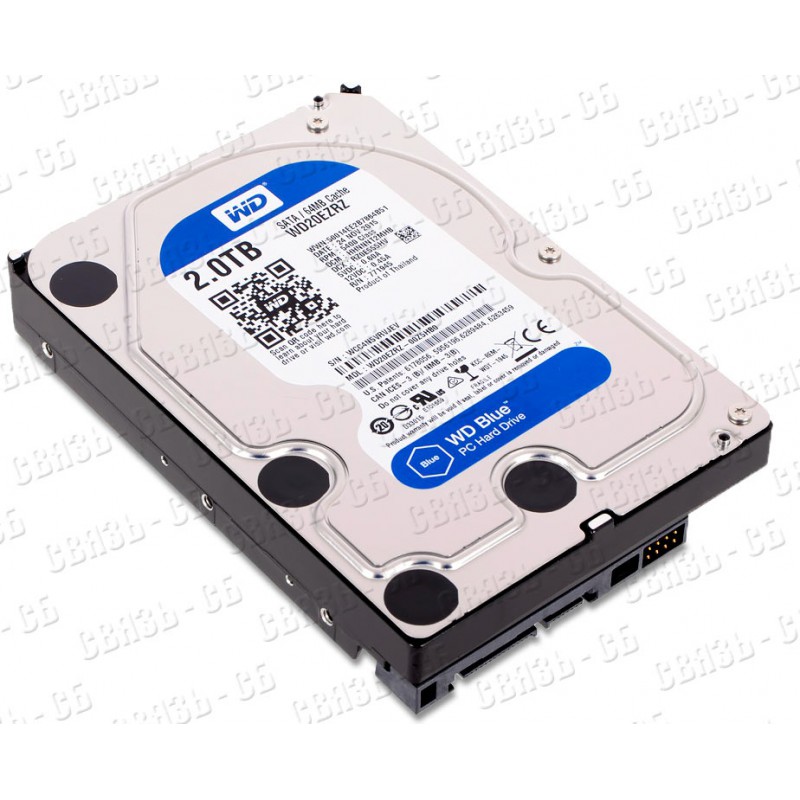 Жесткий диск WD Original SATA-III 2Tb WD20EZRZ  Video Blue (5400rpm) 64Mb 3.5"												