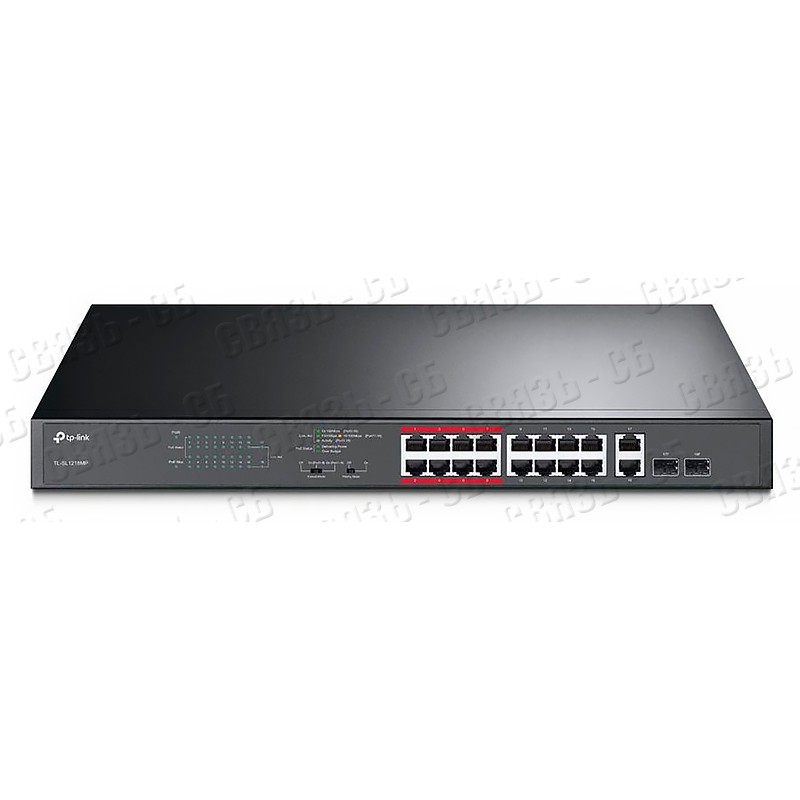 Коммутатор TP-Link TL-SL1218MP 16x100Mb 2G 16PoE+ 192W неуправляемый