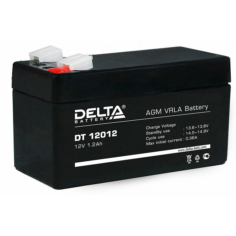 Аккумулятор Delta DT 12012 (12V / 1.2Ah)