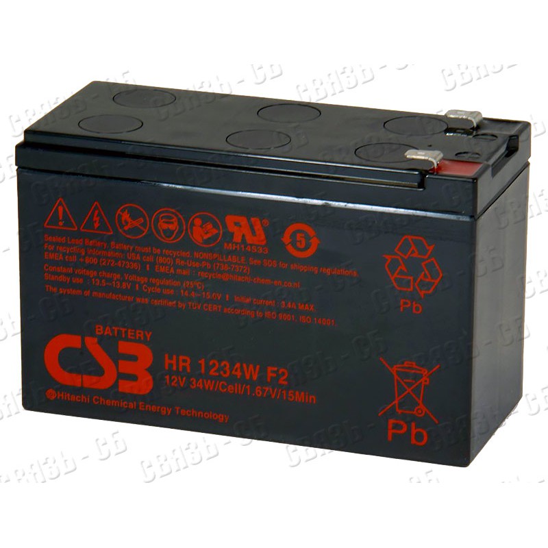 Аккумулятор CSB HR1234W F2 (12V / 9Ah)