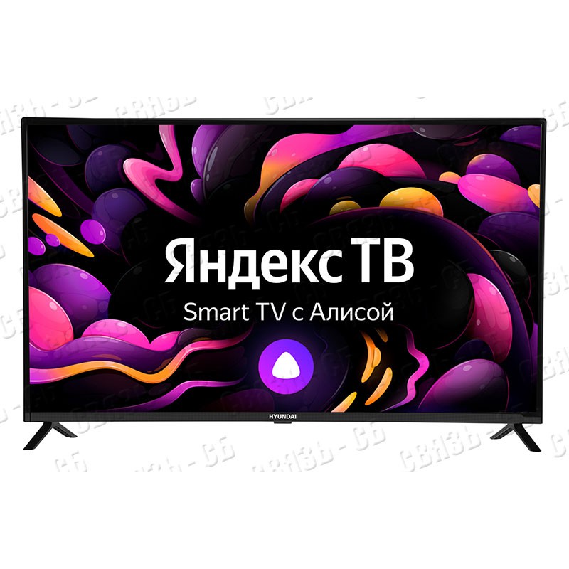 Телевизор LED Hyundai 43" H-LED43FU7001 Яндекс.ТВ черный Ultra HD 60Hz DVB-T DVB-T2 DVB-C DVB-S2 USB