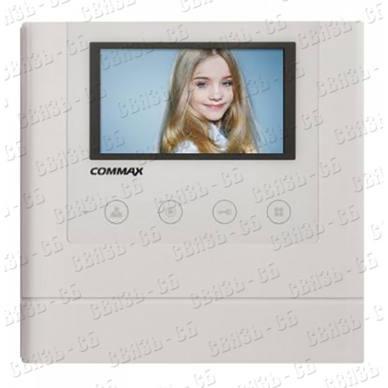 Commax CDV-43M Metalo White. Монитор видеодомофона цветной (4,3", TFT LCD,PAL/NTSC, накладное крепле