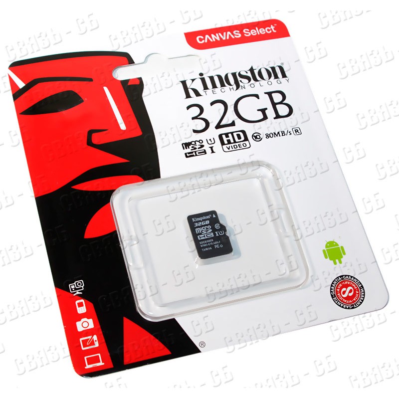 Флеш карта microSDHC 32Gb Class10 Kingston SDCS/32GB Canvas Select + adapter