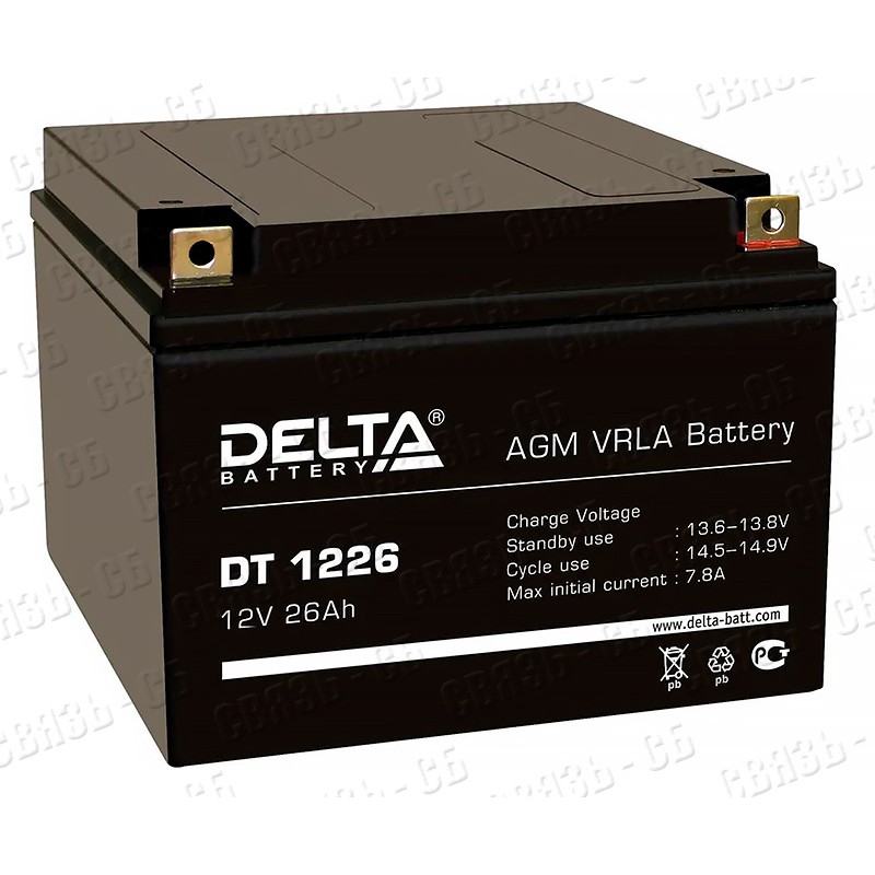 Аккумулятор Delta DT 1226 (12V / 26Ah)